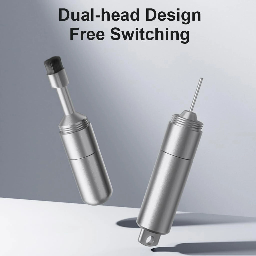 2 IN 1 PREMIUM SIM EJECTOR & CLEANING BRUSH TOOL ( STAINLESS STEEL )