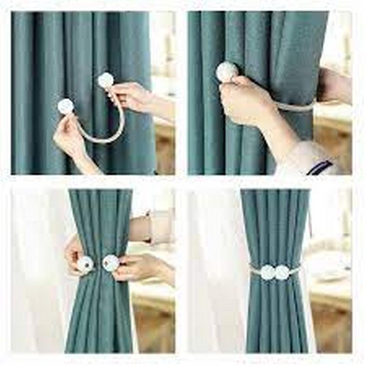 2 PIECES MAGNETIC CURTAIN HOLDER